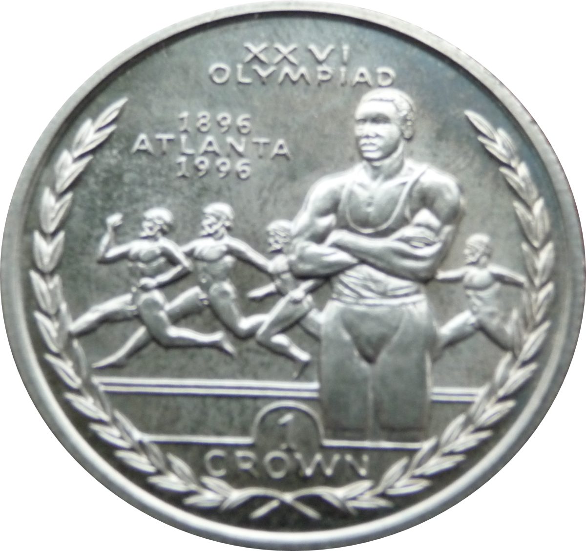 Isle of Man 1 Crown - Elizabeth II Athlete and runners