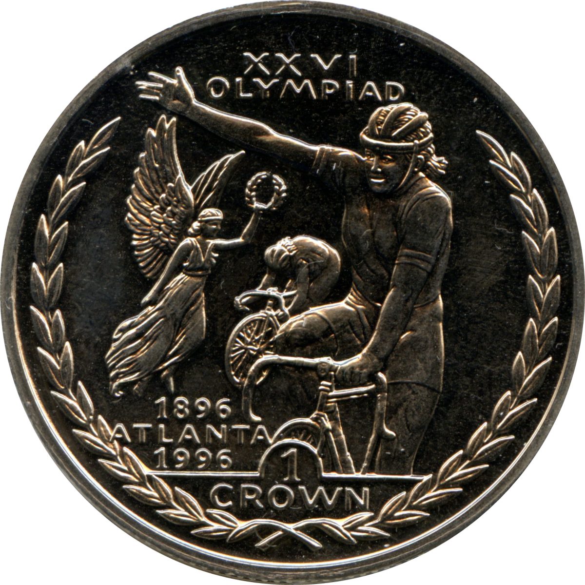 Isle of Man 1 Crown - Elizabeth II Cycling