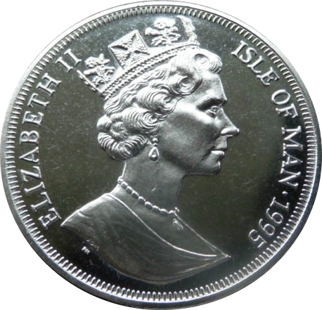 Isle of Man 1 Crown - Elizabeth II Focke Wulf 190 - injection obverse