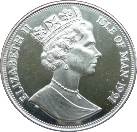 Isle of Man 1 Crown - Elizabeth II Prince Charles obverse