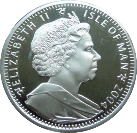Isle of Man 1 Crown - Elizabeth II Lieutenant John Quilliam; Silver Proof obverse