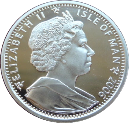 Isle of Man 1 Crown - Elizabeth II Queen Elizabeth II 80th Birthday-Coronation 1953 obverse
