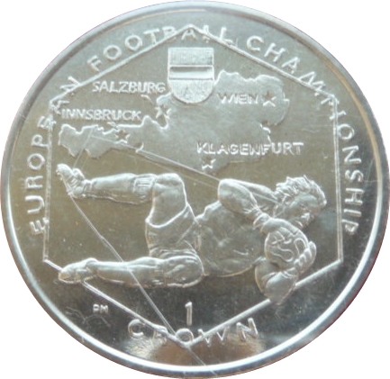 Isle of Man 1 Crown - Elizabeth II Goalkeeper saving reverse