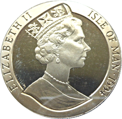 Isle of Man 1 Crown - Elizabeth II Year of the Dog obverse