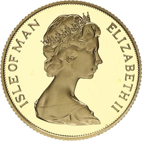 Isle of Man 1 Sovereign - Elizabeth II Royal Wedding obverse
