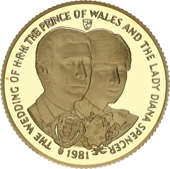 Isle of Man 1 Sovereign - Elizabeth II Royal Wedding