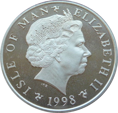 Isle of Man 5 Pounds - Elizabeth II Prince Charles obverse
