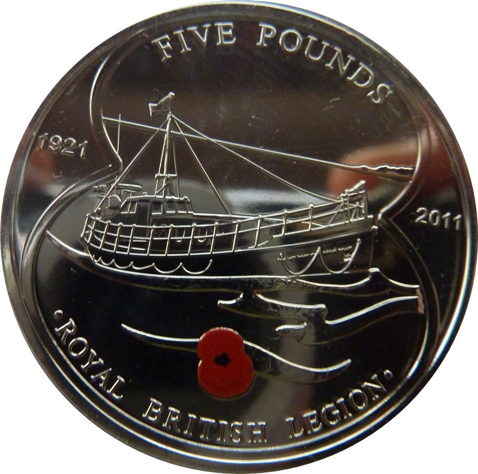 Jersey 5 Pounds - Queen Elizabeth II Royal British Legion reverse
