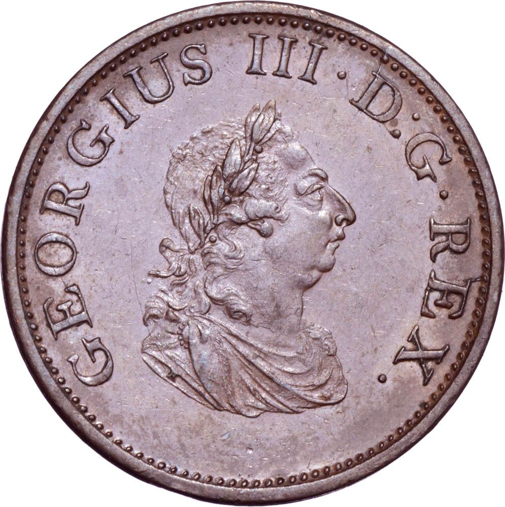 Ireland ½ Penny - George III obverse