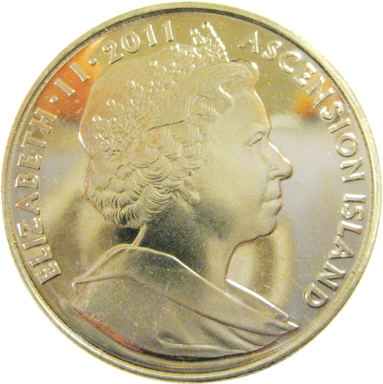 Ascension Island 2 Pounds - Elizabeth II Royal Wedding obverse