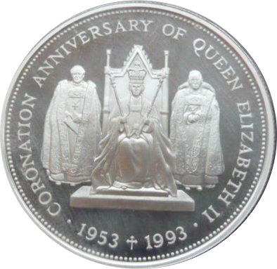 Saint Helena and Ascension 2 Pounds - Elizabeth II 40th Anniversary of Coronation