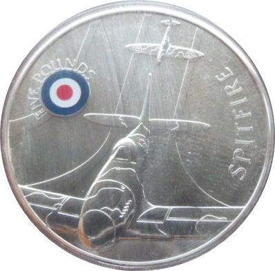 Saint Helena and Ascension 5 Pounds - Elizabeth II Spitfire