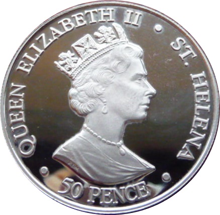 Saint Helena 50 Pence - Elizabeth II Wedding of Charles and Camilla obverse