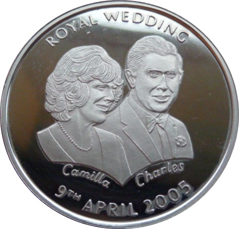 Saint Helena 50 Pence - Elizabeth II Wedding of Charles and Camilla