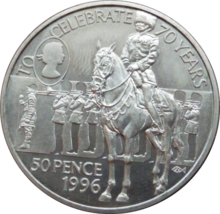 Saint Helena 50 Pence - Elizabeth II Queen Elizabeth's 70th Birthday