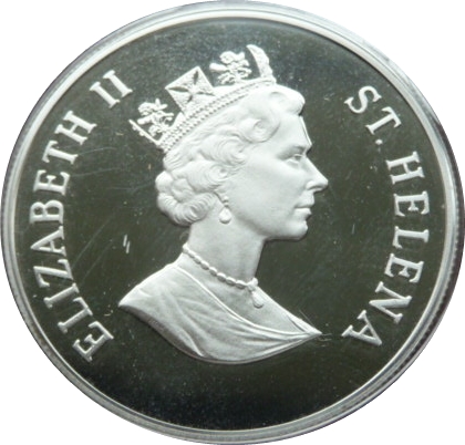 Saint Helena 50 Pence - Elizabeth II Queen Mother; Piedfort obverse