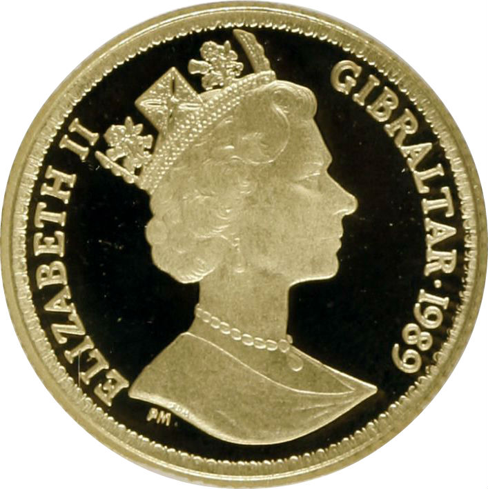 Gibraltar ½ Sovereign - Elizabeth II Regal Coinage obverse