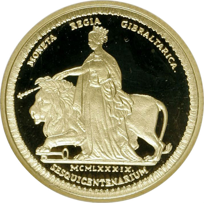 Gibraltar ½ Sovereign - Elizabeth II Regal Coinage reverse