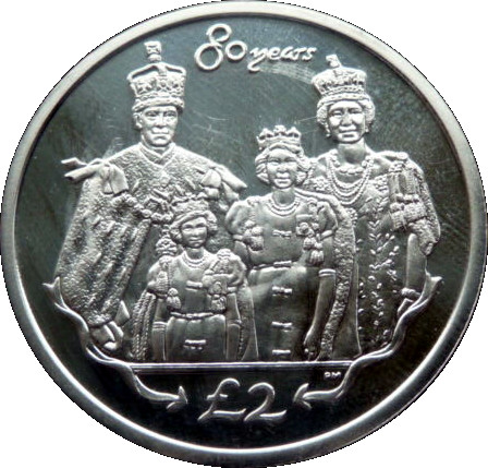 South Georgia and the South Sandwich Islands 2 Pounds - Elizabeth II 1953 Royal family portrait