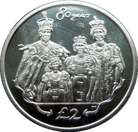 South Georgia and the South Sandwich Islands 2 Pounds - Elizabeth II 1937 Royal family portrait