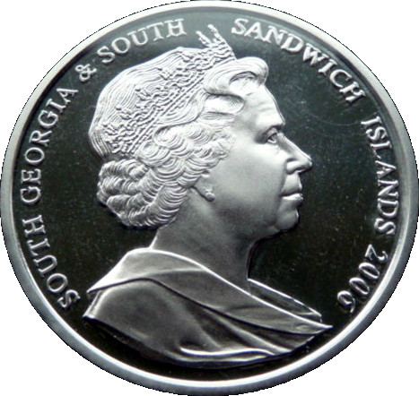 South Georgia and the South Sandwich Islands 2 Pounds - Elizabeth II Order of the Garter obverse