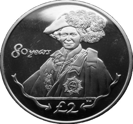 South Georgia and the South Sandwich Islands 2 Pounds - Elizabeth II Order of the Garter