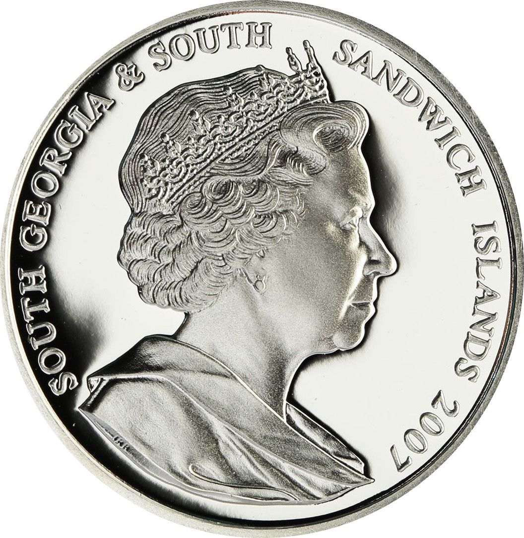 South Georgia and the South Sandwich Islands 2 Pounds - Elizabeth II Ernest Shackleton obverse
