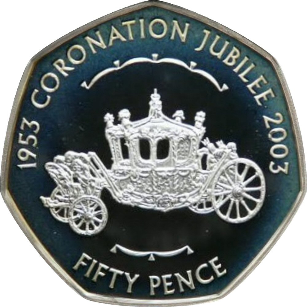 Alderney 50 Pence - Elizabeth II Coronation Jubilee