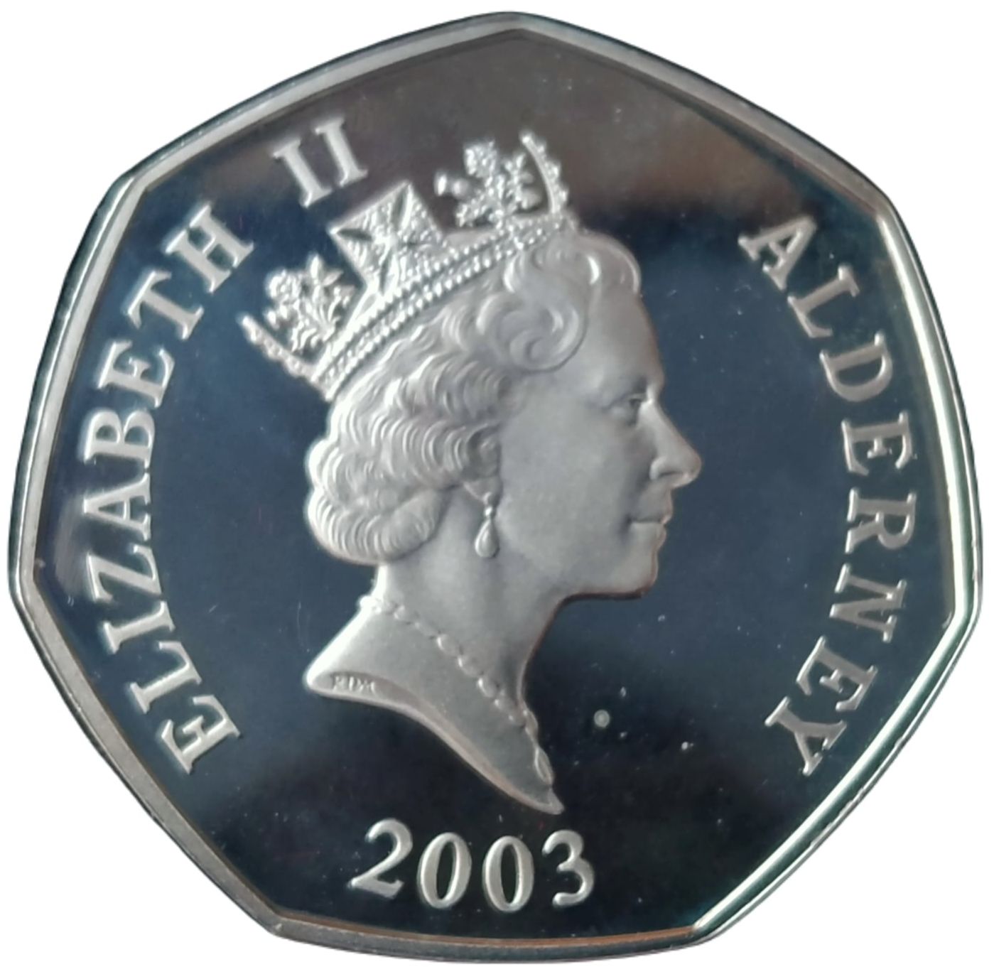 Alderney 50 Pence - Elizabeth II Coronation Jubilee obverse