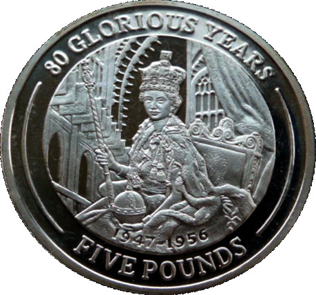 Gibraltar 5 Pounds - Elizabeth II 80 Glorious Years - Coronation