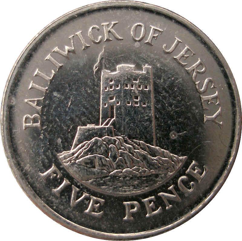 Jersey 5 Pence - Elizabeth II 4th portrait