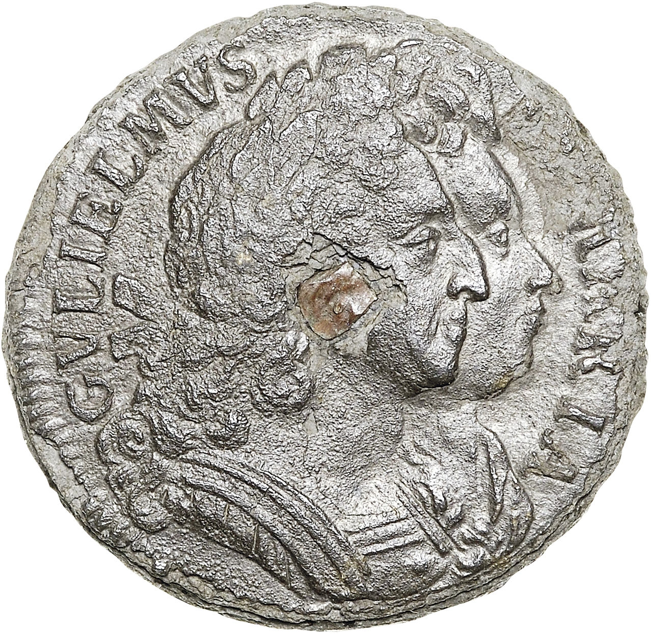 1 Farthing - William and Mary large busts obverse
