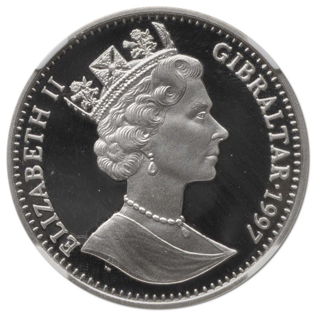 Gibraltar 1 Crown - Elizabeth II The Mausoleum at Halicarnassus obverse
