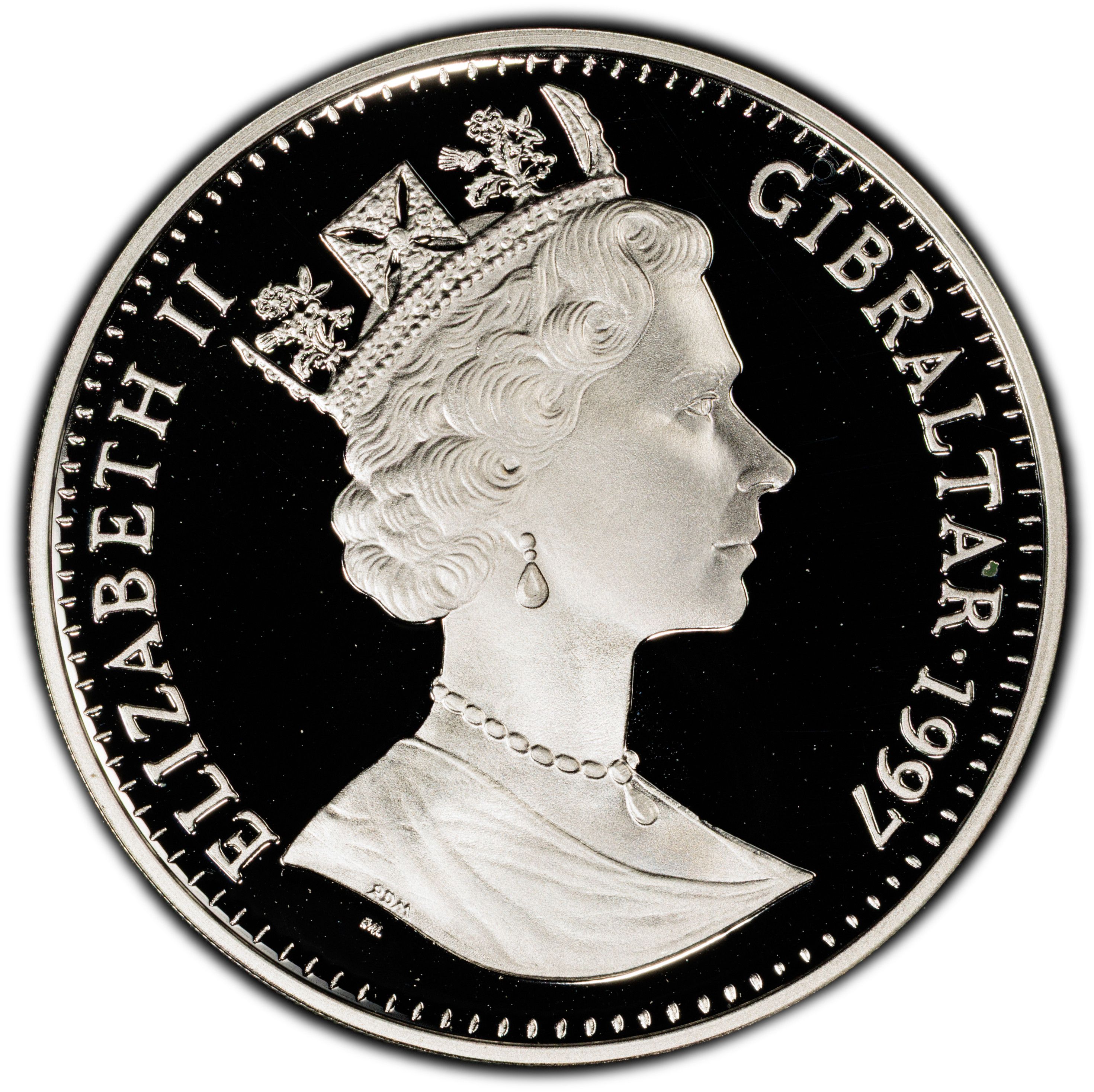 Gibraltar 1 Crown - Elizabeth II The Pharos of Alexandria obverse