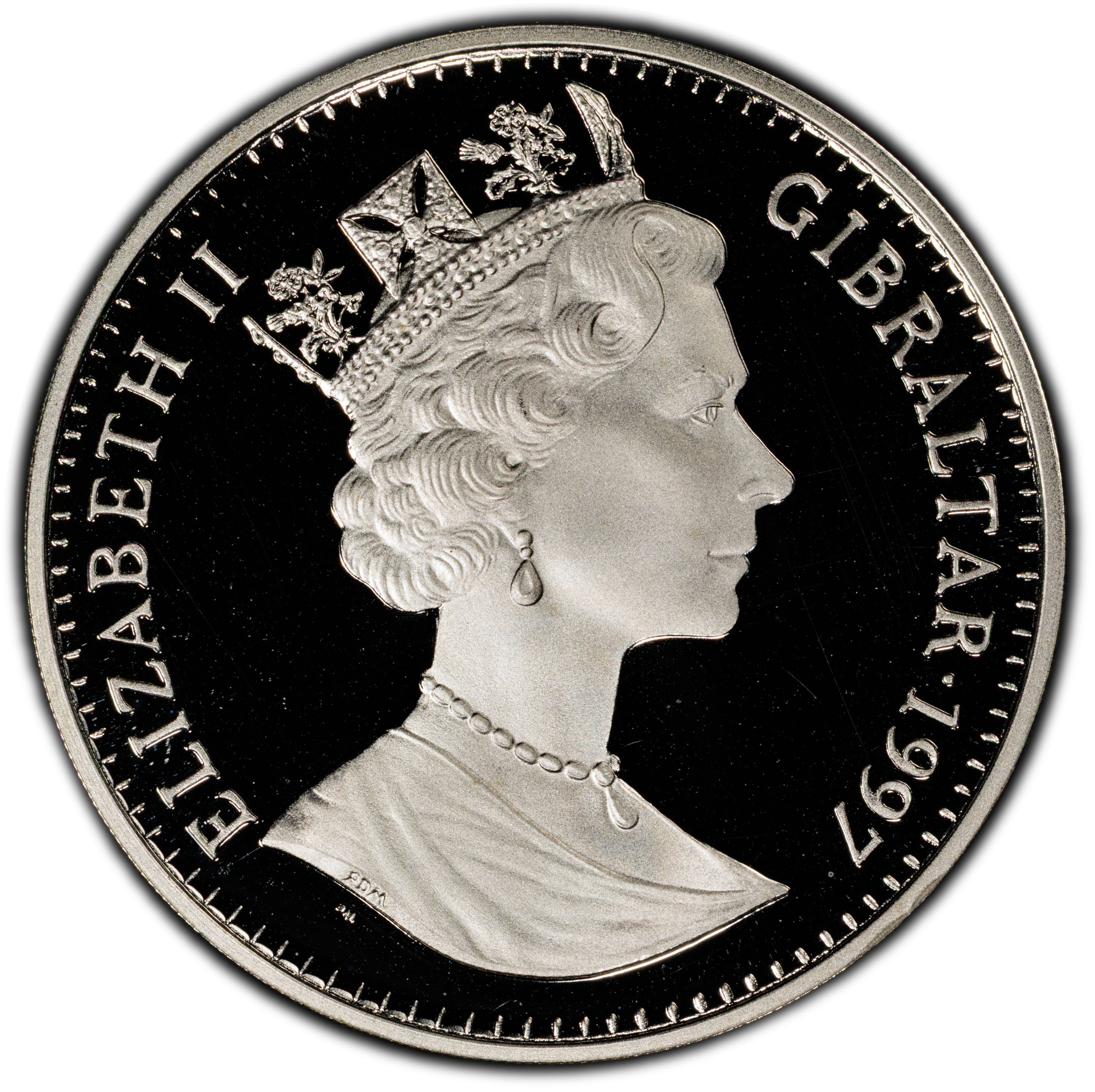 Gibraltar 1 Crown - Elizabeth II The Pyramids of Egypt obverse