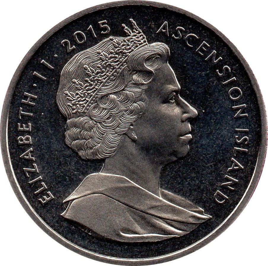 Ascension Island 1 Crown - Elizabeth II 800th Anniversary of the Signing of the Magna Carta obverse
