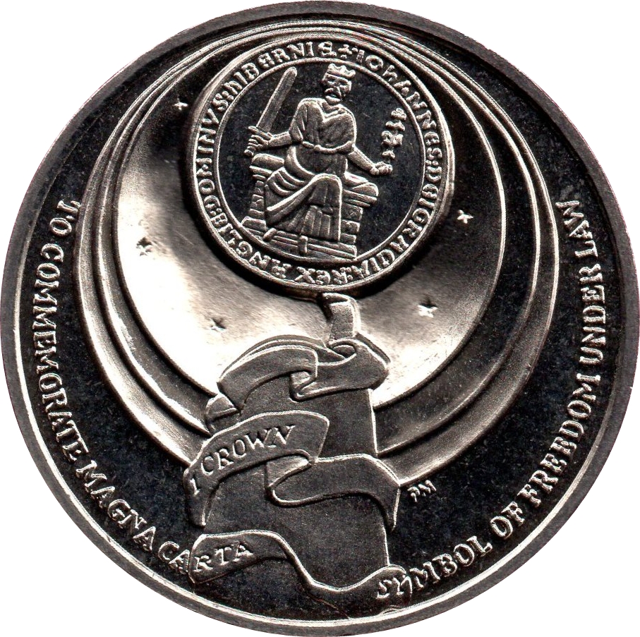 Ascension Island 1 Crown - Elizabeth II 800th Anniversary of the Signing of the Magna Carta