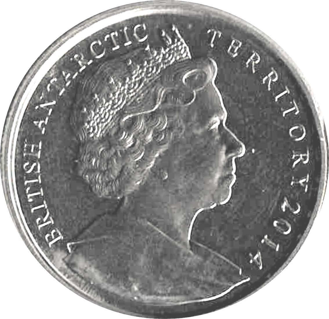 British Antarctic Territory 2 Pounds - Elizabeth II The Orca whale obverse