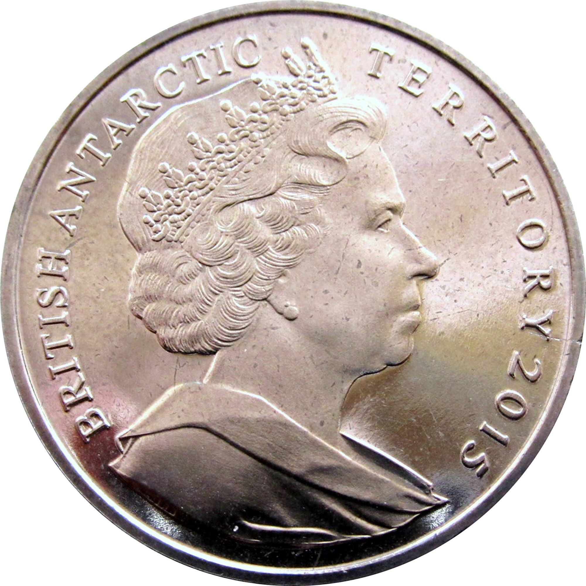 British Antarctic Territory 2 Pounds - Elizabeth II Endurance stuck in the Antarctic ice obverse