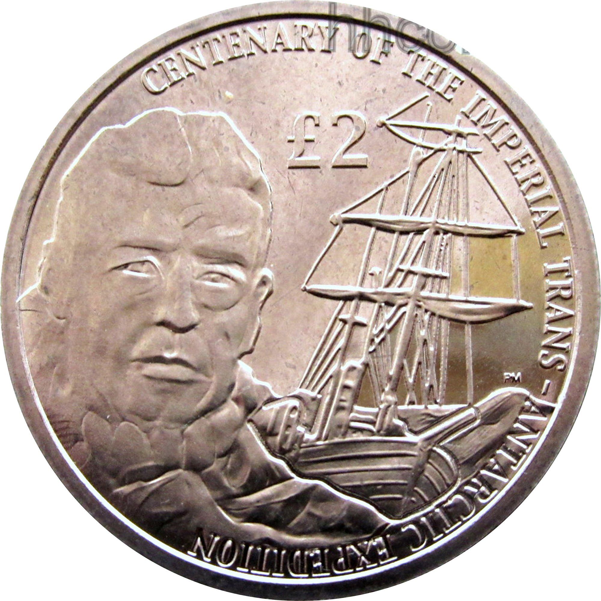 British Antarctic Territory 2 Pounds - Elizabeth II Endurance stuck in the Antarctic ice