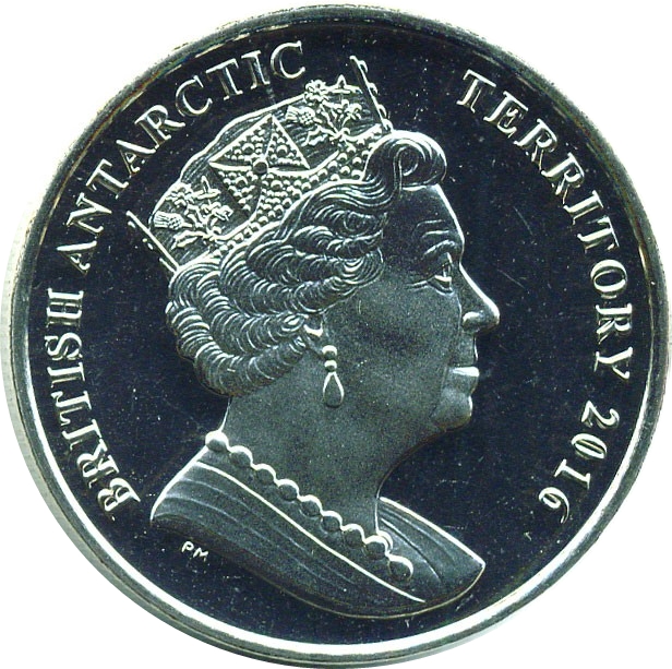 British Antarctic Territory 2 Pounds - Elizabeth II The emperor penguin obverse