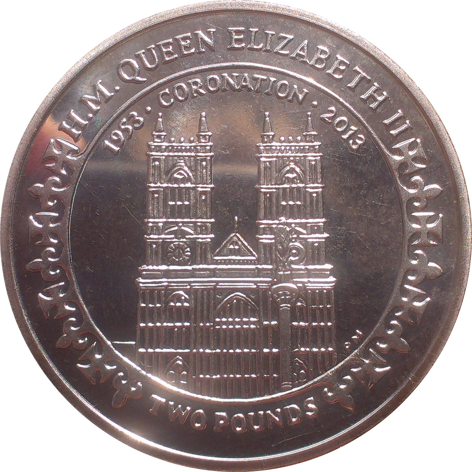 British Indian Ocean Territory 2 Pounds - Elizabeth II Coronation anniversary