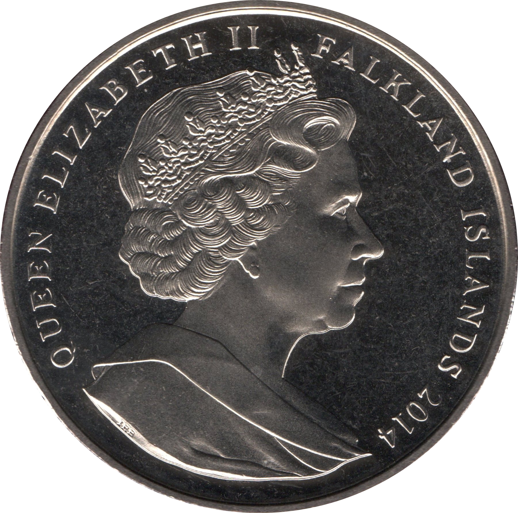 Falkland Islands 1 Crown - Elizabeth II Cross of Sacrifice obverse