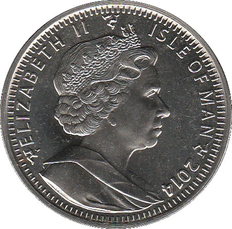 Isle of Man 1 Crown - Elizabeth II Christmas Day 1914 obverse