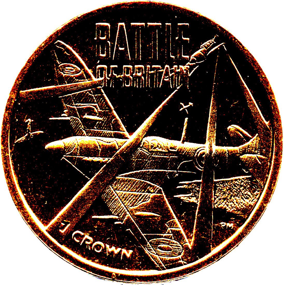 Isle of Man 1 Crown - Elizabeth II Battle of Britain