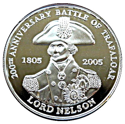 Tristan da Cunha 5 Pounds - Elizabeth II Lord Nelson