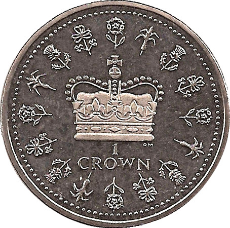 Ascension Island 1 Crown - Elizabeth II National flower emblems