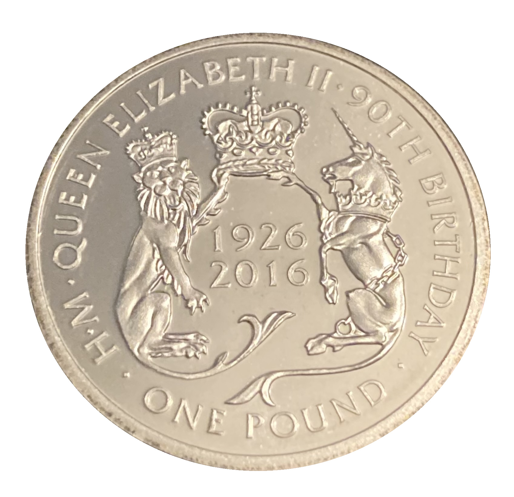 Tristan da Cunha 1 Pound - Queen Elizabeth II 90th Birthday