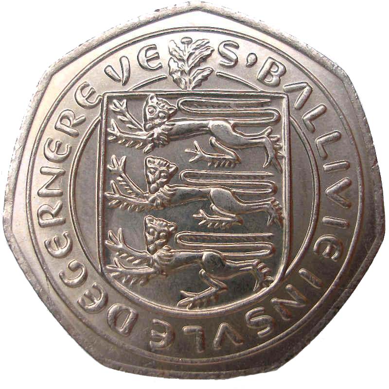 Guernsey 50 Pence - Elizabeth II obverse