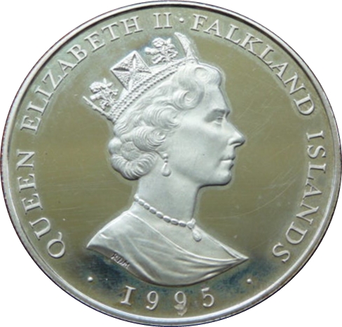 Falkland Islands 50 Pence - Elizabeth II Birth of Princess Elizabeth obverse